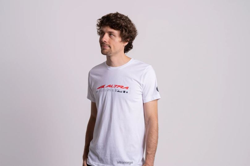 Altra menn menn klassisk kortermet hvit-rød 8N2B4344 hvit rød