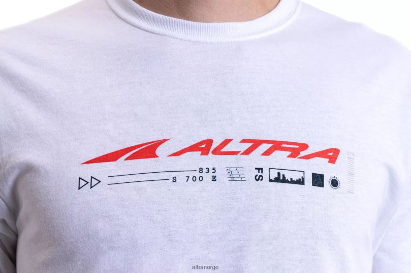 Altra menn menn klassisk kortermet hvit-rød 8N2B4344 hvit rød